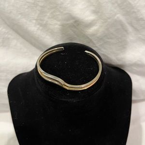 Cuff gold plated bracelet